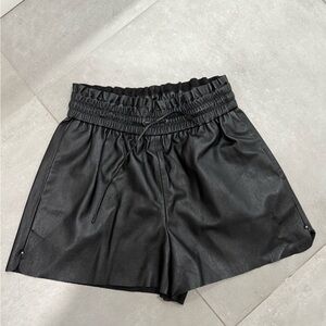 ZARA Black Women's Leather Shorts